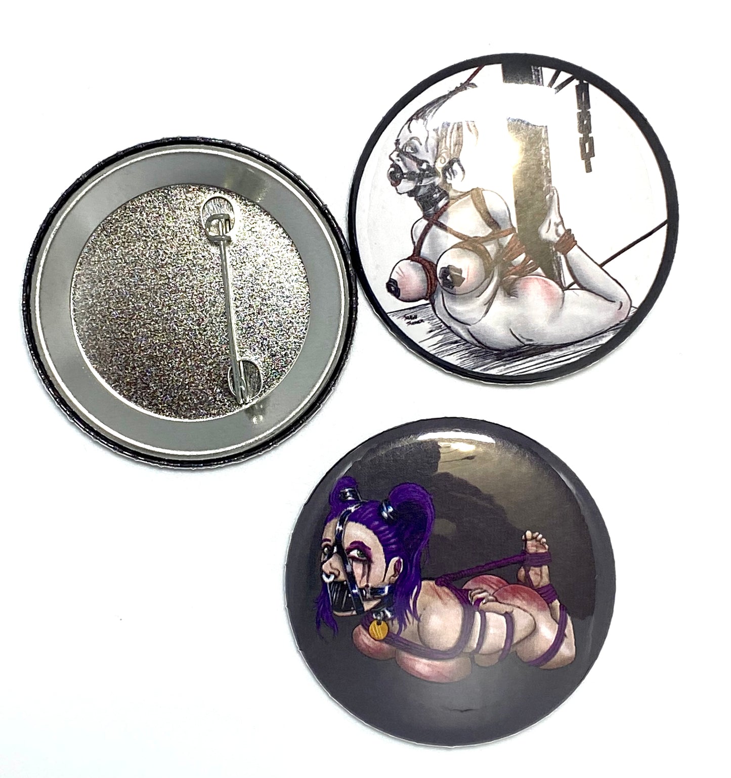 Hog Tied 2.25 Inch Pin-Back Button