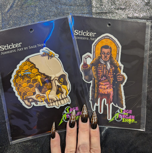 Honeycomb Skull Sticker