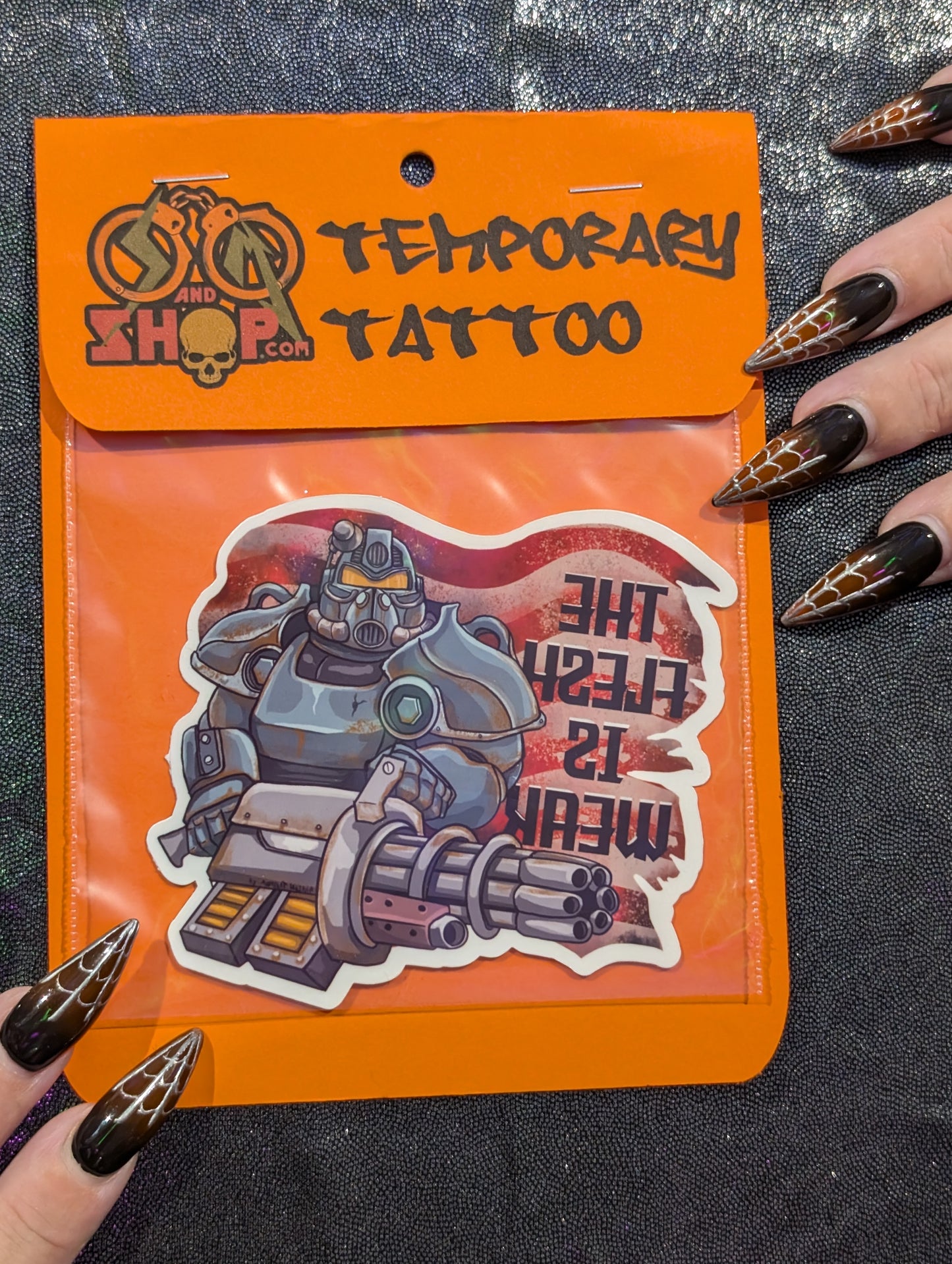 The Flesh is Weak Temporary Tattoo