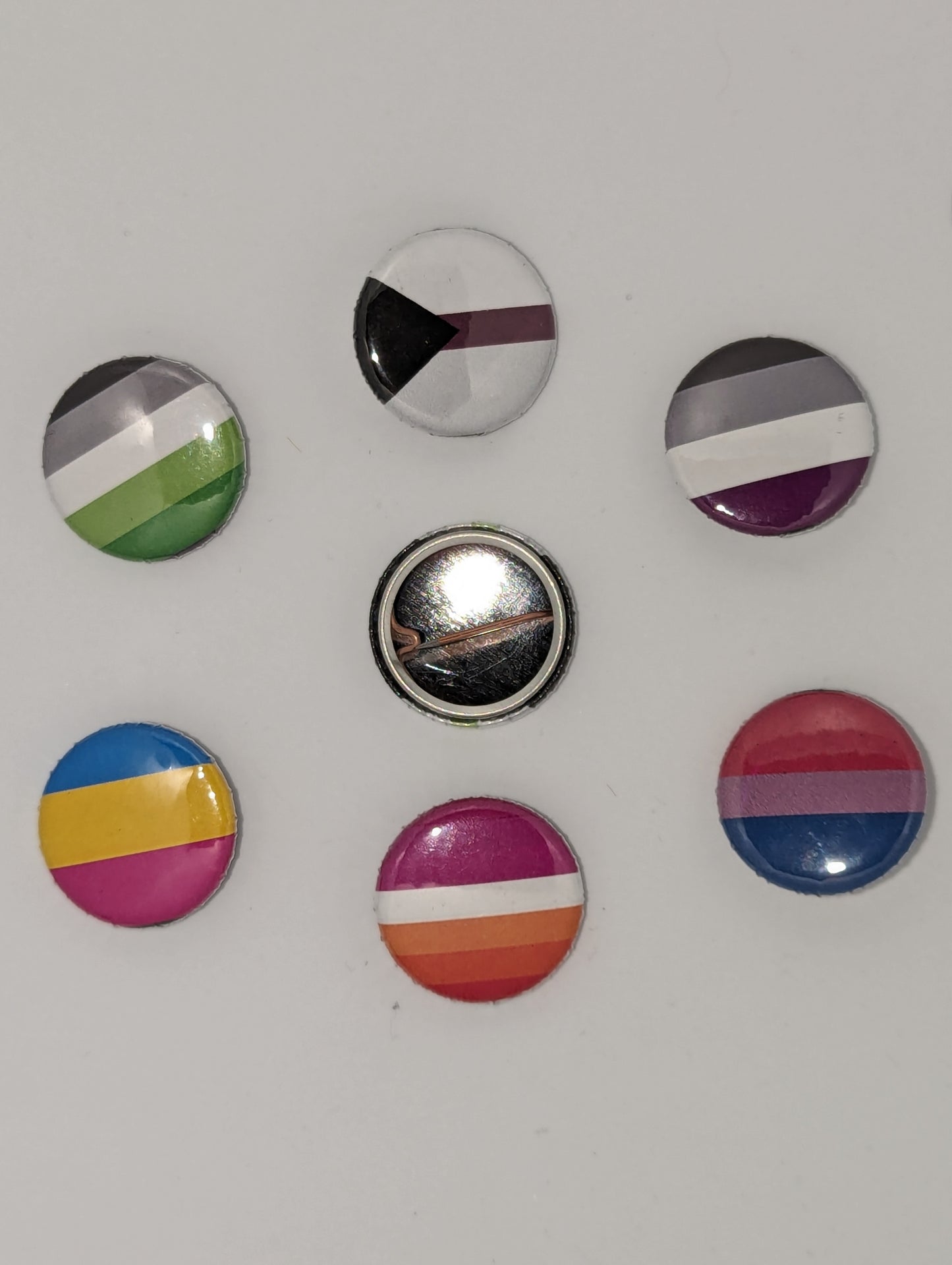 Pride Flag 1 Inch Pin Back Buttons