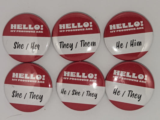 Pronoun 1.75 Inch Pin-Back Button