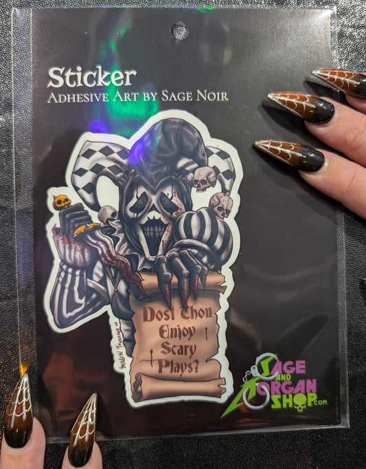 Ghostface Jester Sticker