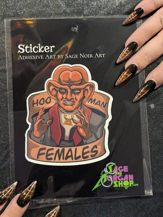 Hoo-Man Females Sticker