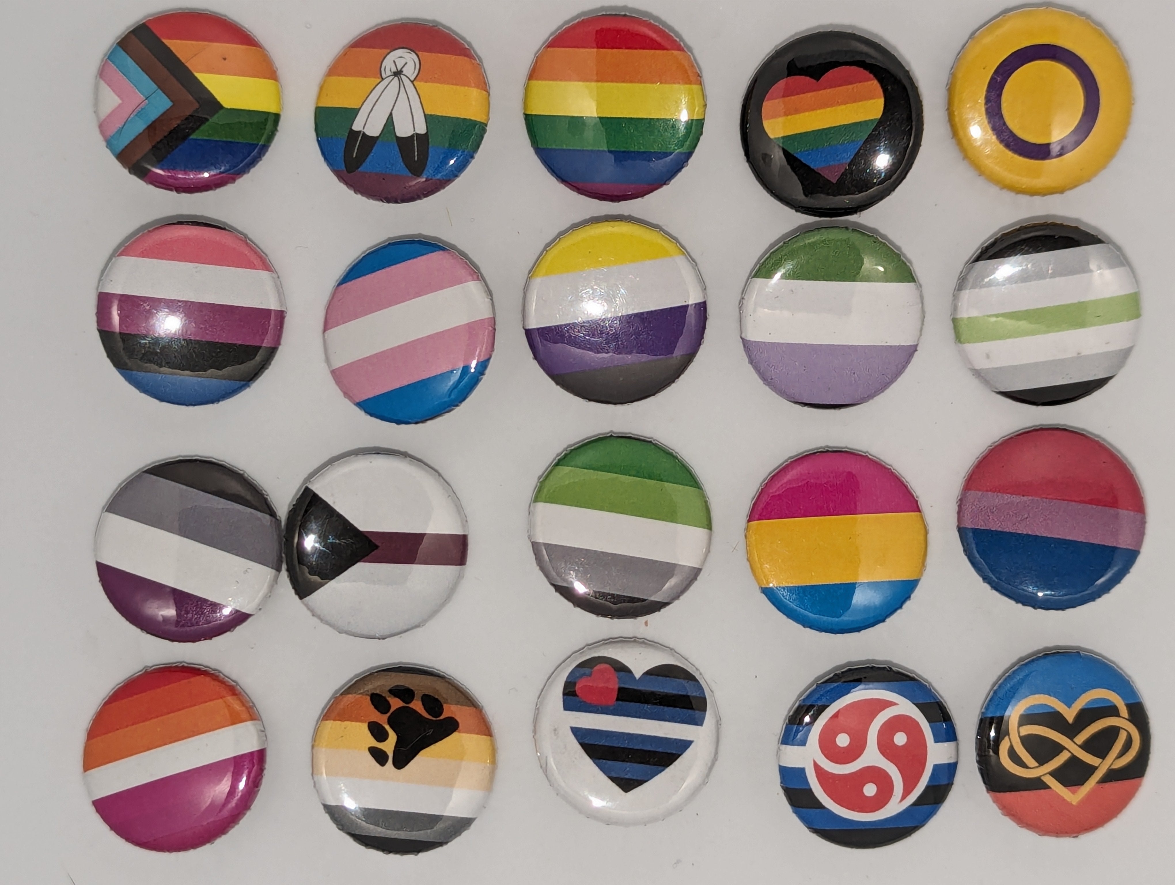 Pride Button Pin Designs Pride Flag 1 Inch Pin Back Buttons – M/S: Morgan Thorne & Sage Noir Art