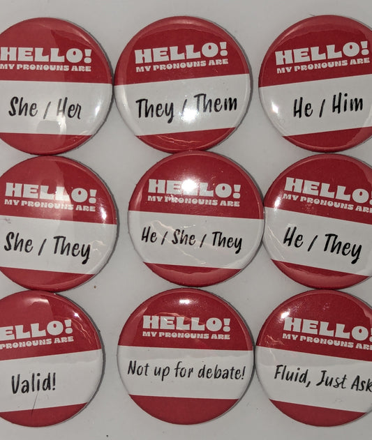 Pronoun 1.75 Inch Pin-Back Button